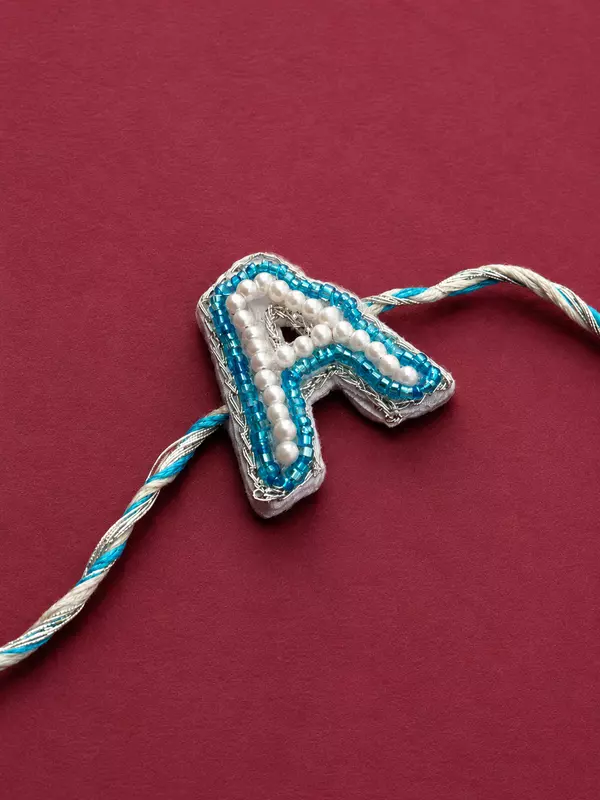 Auspicious A to Z letter Rakhi | Traditional Spiritual Rakhi