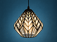 Lux Geometric 3D Printed Pendant Lamp Shade
