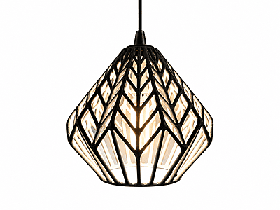 Lux Geometric 3D Printed Pendant Lamp Shade