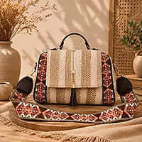 Jute Sling with Ethnic starp