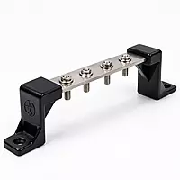 4 Hole Earth Bench / Terminal Strip | Stainless Steel Grounding Bar