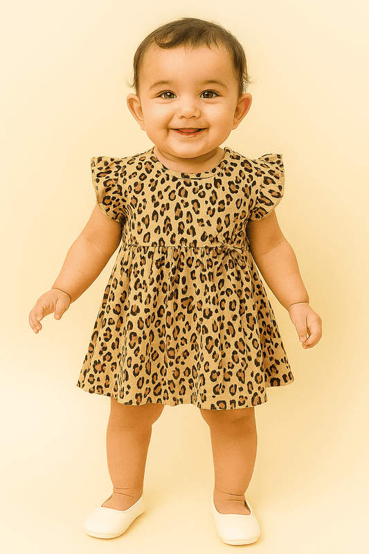 Cotton Frocks-leopard print