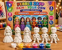 Reusable Superhero & Princess DIY Painting Kit – Paint Your Own Super, Spider, Hulk & Princess