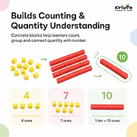"Dienes Blocks Level 1 | Ages 4+ 30 Ones + 20 Tens | Base 10 |