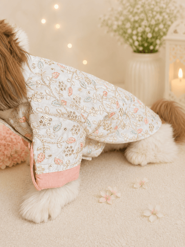 Ivory Bloom Embroidered Kurta