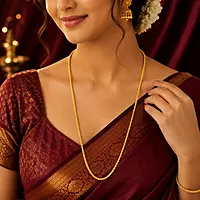 Impon Murukku Chain for Men & Women | Traditional Gold Plated Rope Twist Chain
