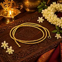 Impon Murukku Chain for Men & Women | Traditional Gold Plated Rope Twist Chain