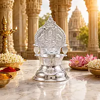 Silver Diya 70g | Traditional 925 Lamp & Deepak for Pooja
