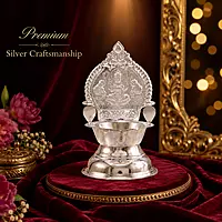 Silver Diya 70g | Traditional 925 Lamp & Deepak for Pooja