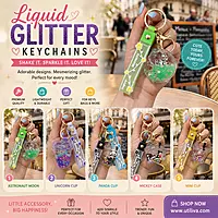 liquid Glitter Keychain