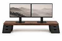 3D Printed Modular Monitor Stand Supports with Dual Drawers