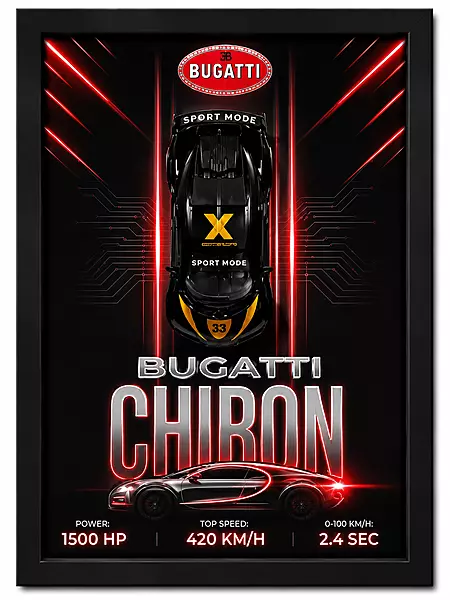 Bugatti Chiron Die Cast Frame
