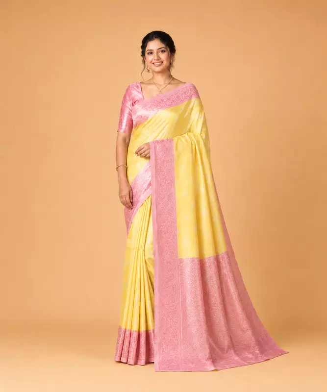 Lavender Pink Soft Silk Saree