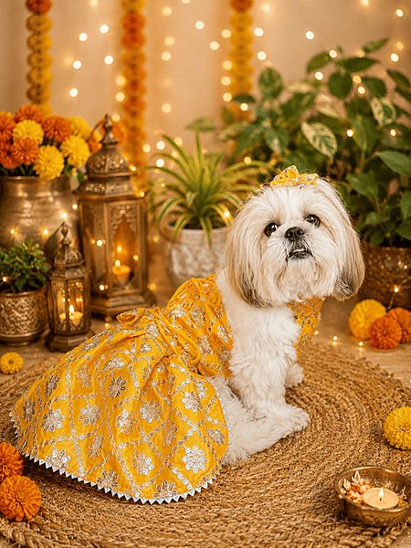 Rajwadi Yellow Lehenga Choli