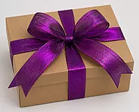Wired Foil Ribbon-Plum-10 yards-4 cms