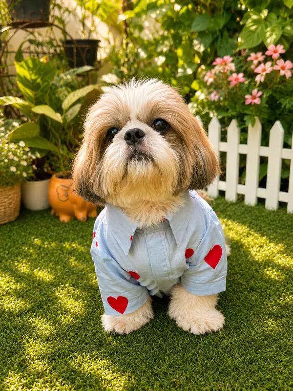 Embroidered Red heart Shirt