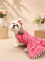 Pink Blossom Pom-Pom Dress