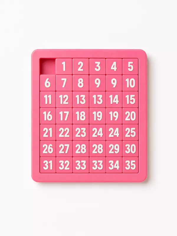 Montessori Sliding Number Puzzle