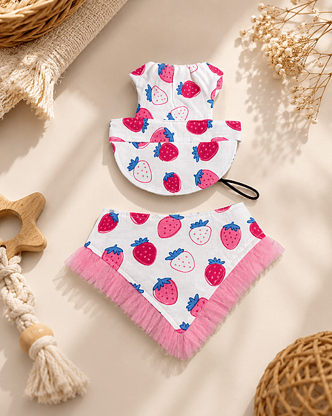 Strawberry Bandana + Cap
