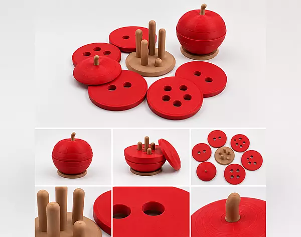 Montessori Apple Stacking Toy