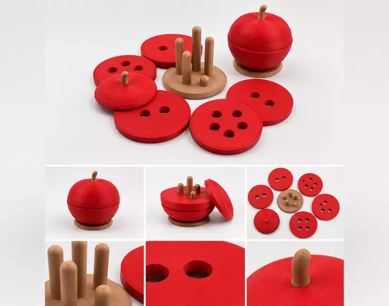 Montessori Apple Stacking Toy