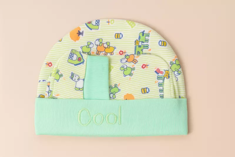 Cotton Cap&Mitten set