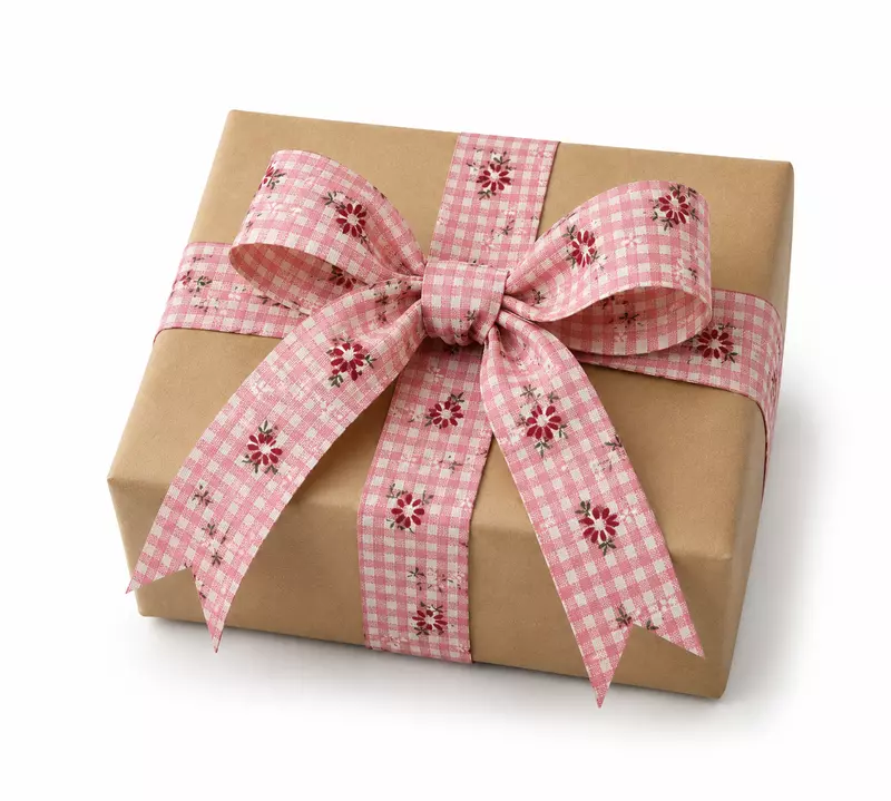 Delicate Flower Check Ribbon