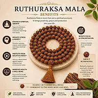 Original 108 Beads Rudraksha Mala – Natural Sacred Prayer Beads for Meditation, Yoga & Spiritual Healing