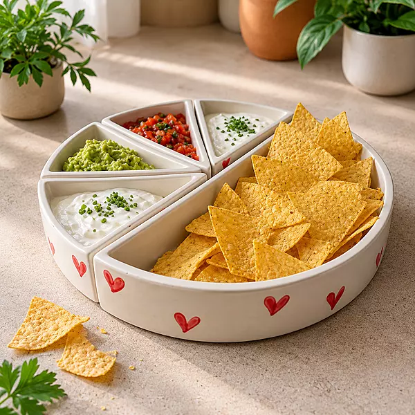 Heart Snack Serving Platter