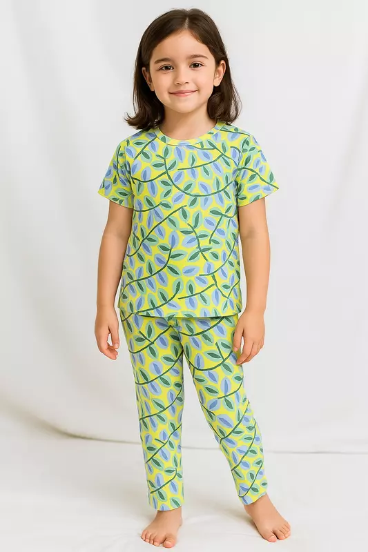 Cotton T Shirt with Pant - Yellow Branch