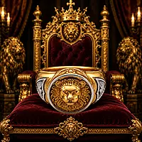 Premium Gold Plated Lion Head Ring for Men | Designer Statement Signet Ring