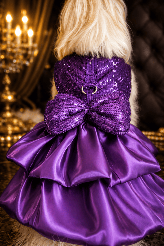 Purple Sequin Party Dress