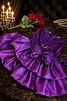 Purple Sequin Party Dress