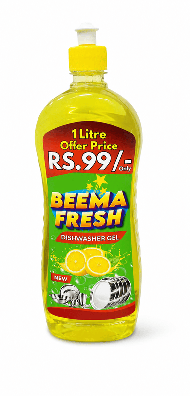 Beema Fresh Dishwasher Gel 1Litre | Powerful Grease Remover | Sparkling Clean Utensils | Long-Lasting Formula
