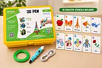 3D Pen Kit with 10 Creative Stencils | DIY 3D Printing Pen for Art, Craft, and Model Making | Easy to Use for Kids & Adults