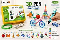 3D Pen Kit with 10 Creative Stencils | DIY 3D Printing Pen for Art, Craft, and Model Making | Easy to Use for Kids & Adults