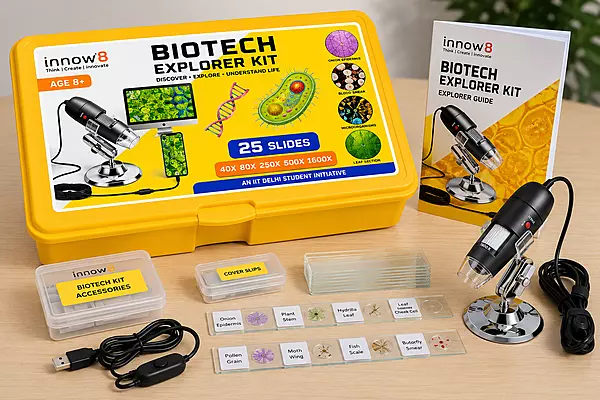 BioTech Explorer Kit | Digital Microscope Learning Kit for Life Sciences | Easy-to-Use, Connect & Play