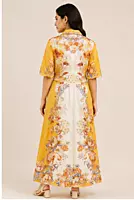 Elegant floral vey soft long frock