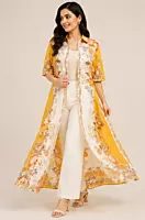 Elegant floral vey soft long frock