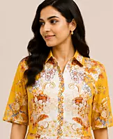 Elegant floral vey soft long frock