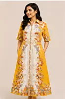 Elegant floral vey soft long frock