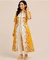 Elegant floral vey soft long frock
