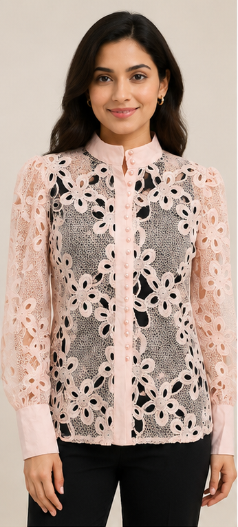 Stylish floral lace top