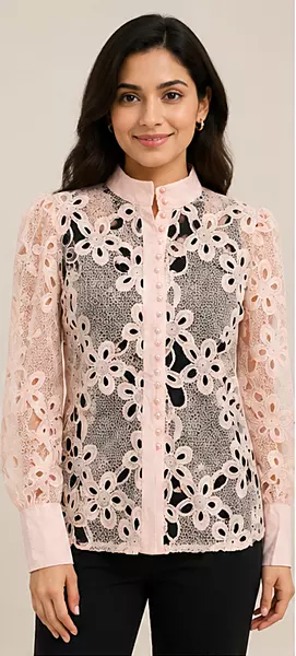 Stylish floral lace top