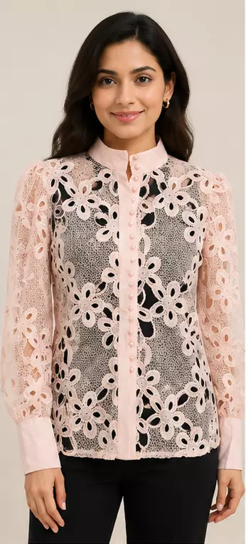 Stylish floral lace top