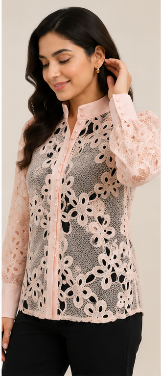 Stylish floral lace top