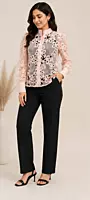 Stylish floral lace top