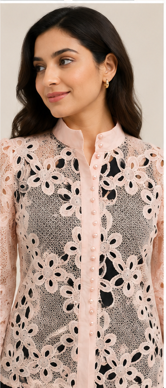 Stylish floral lace top
