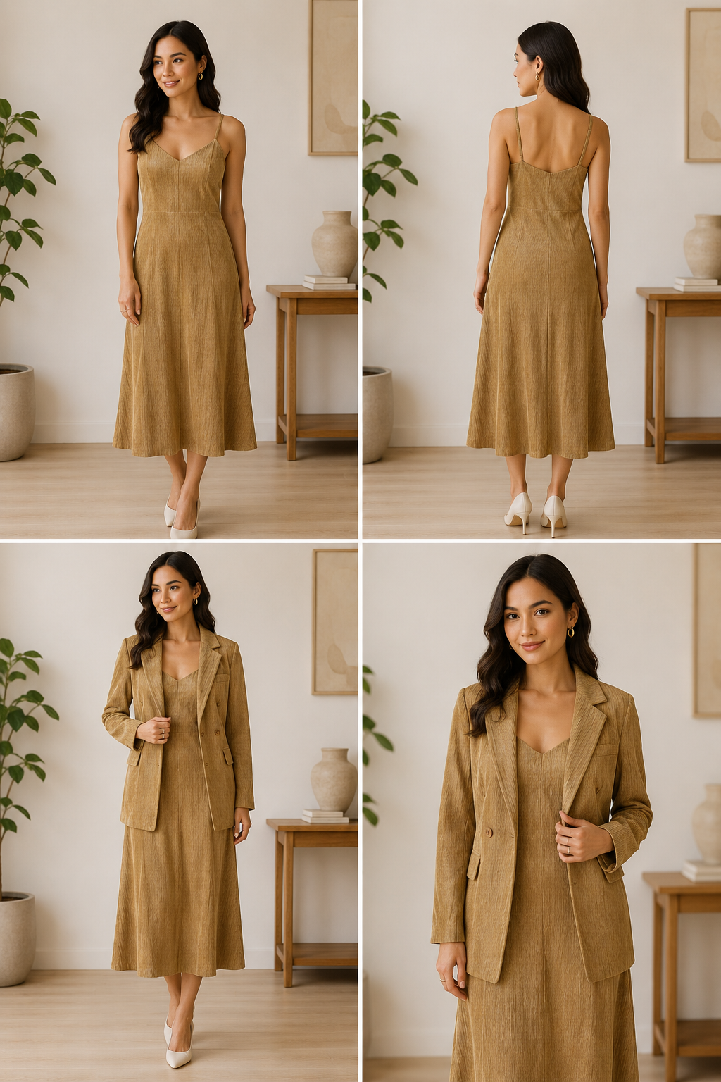 Minimalist fashion layered with 2 piece elegant skirt suite