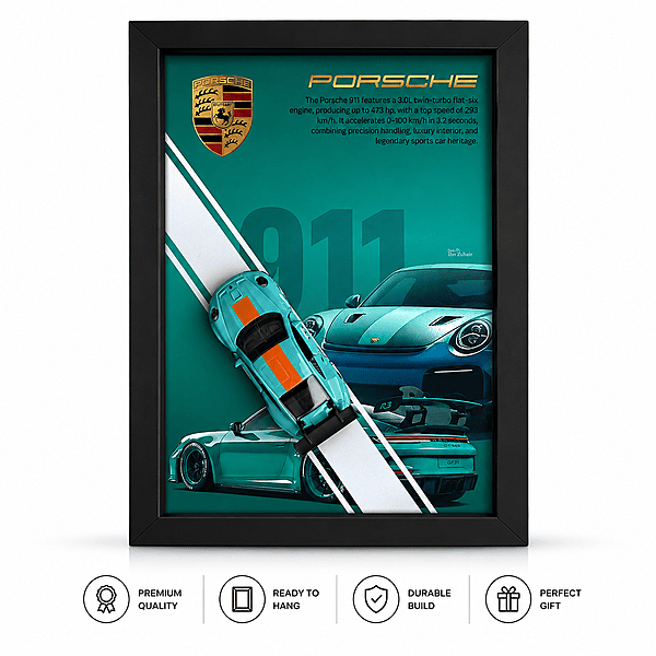 Porsche 911 GT3 Die Cast Car Frame